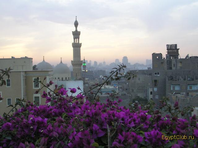 Вид Каира на закате