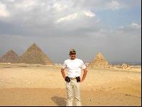 Каир, март 2003 года, обзорная площадка пирамид